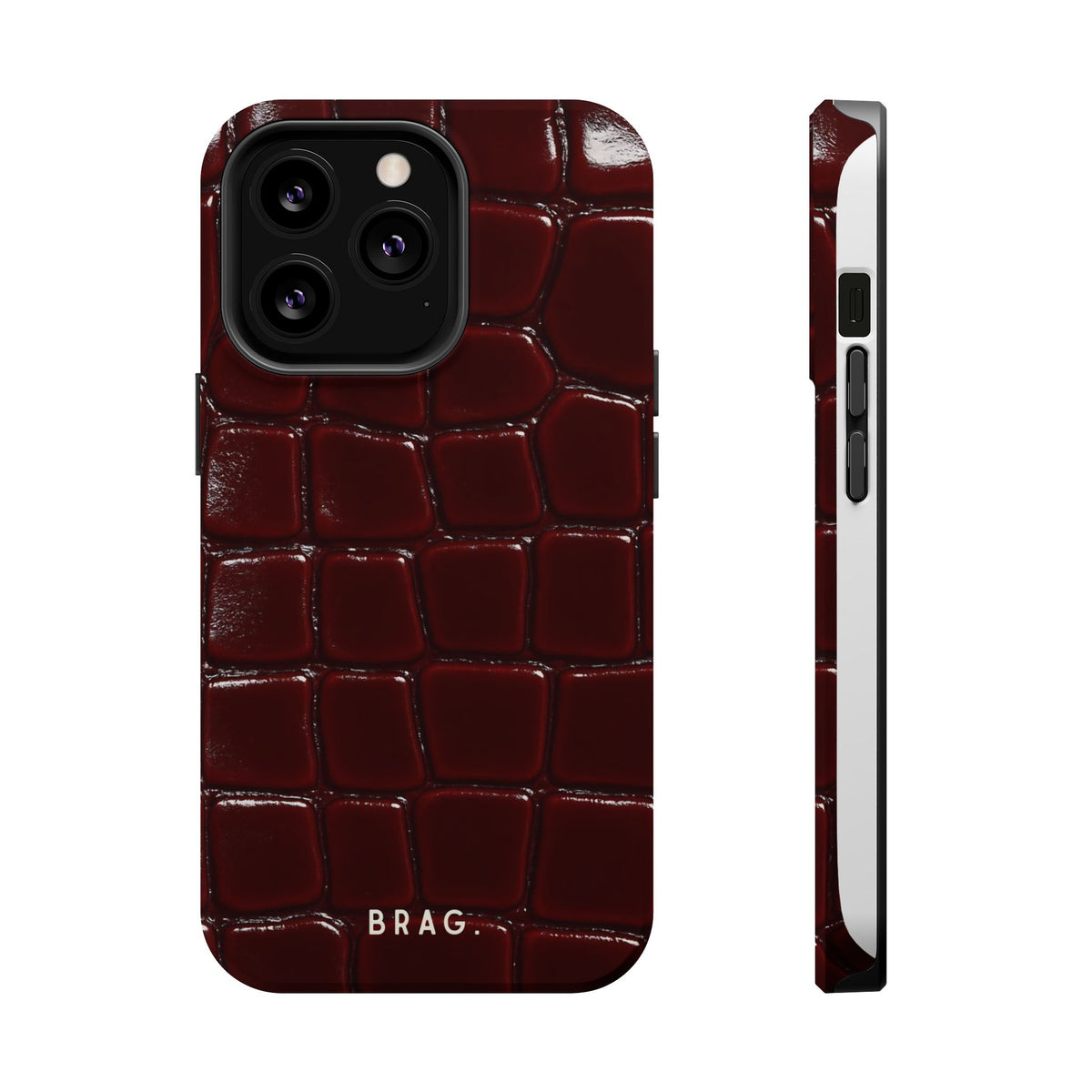 Cherry Leather Magnetic Impact-Resistant Phone Case