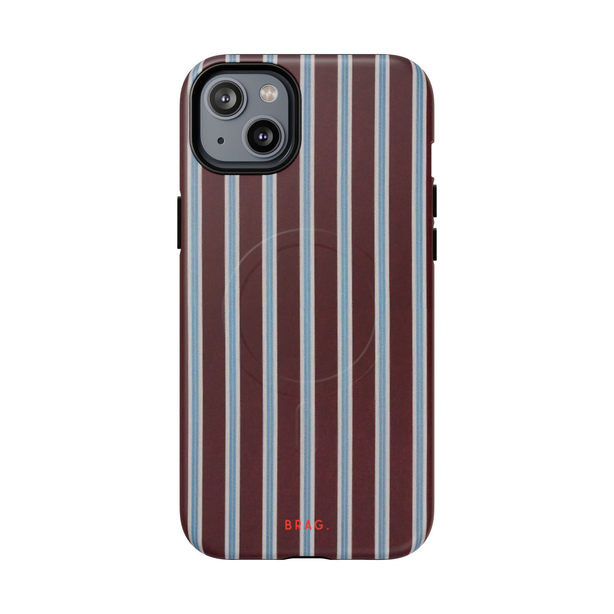Maroon Lines MagSafe Tough Phone Case — Magnetic Protective Cover