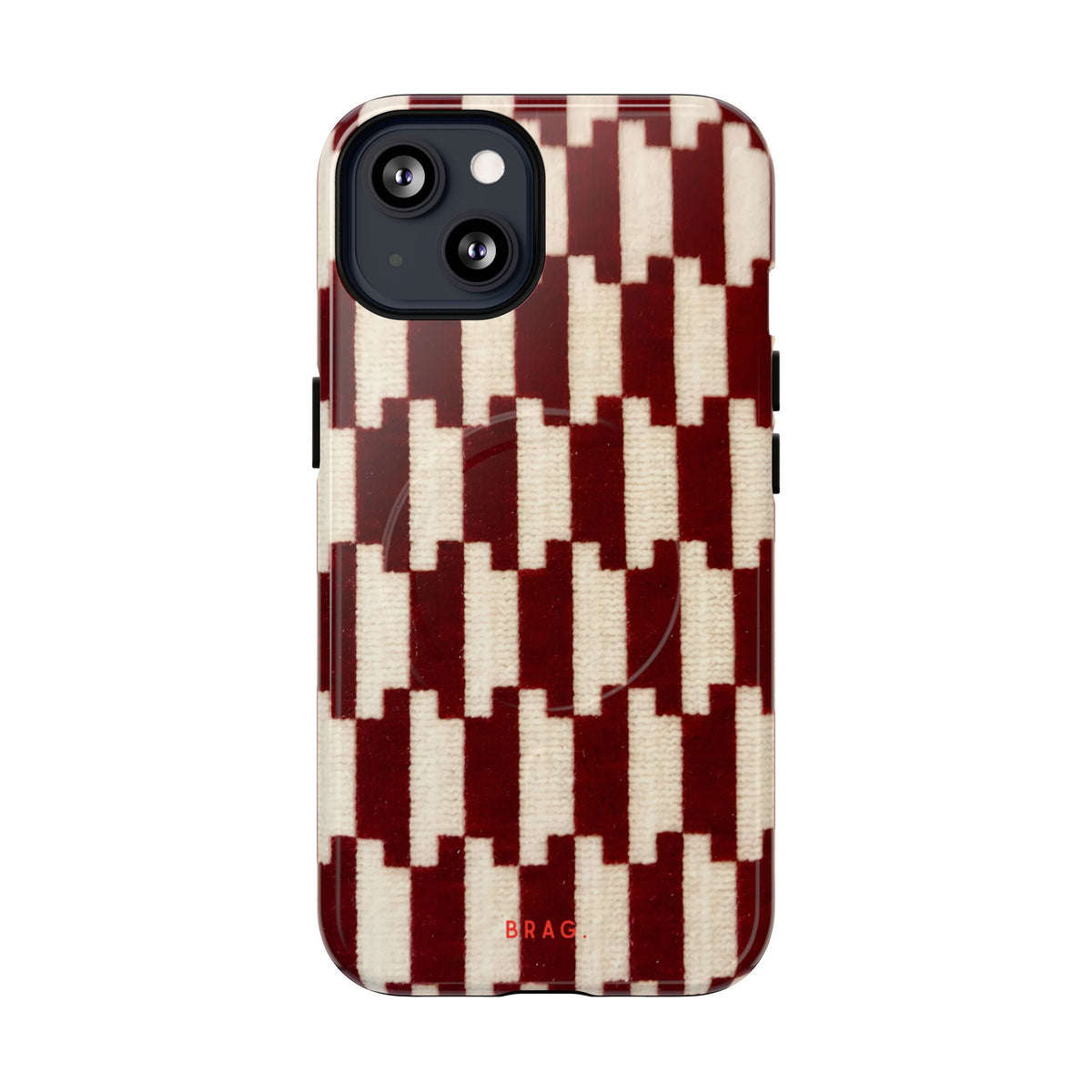 Wine & Cream MagSafe Tough Phone Case — Magnetic Protective Cover