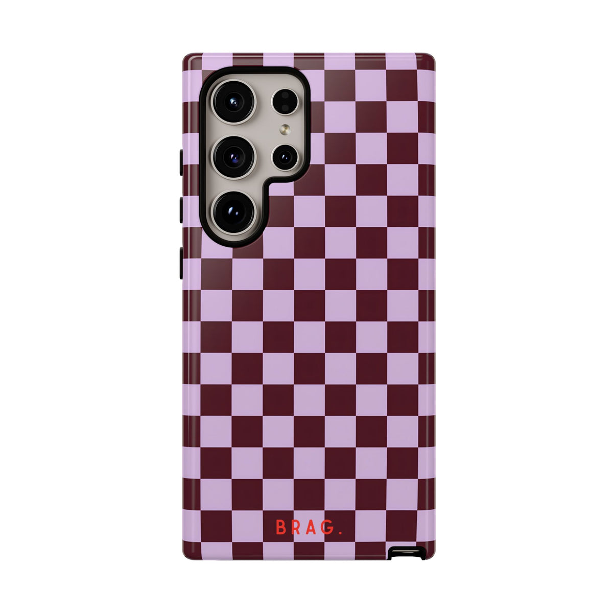 Cherry Check Tough Phone Case – Shockproof Protective iPhone Cover
