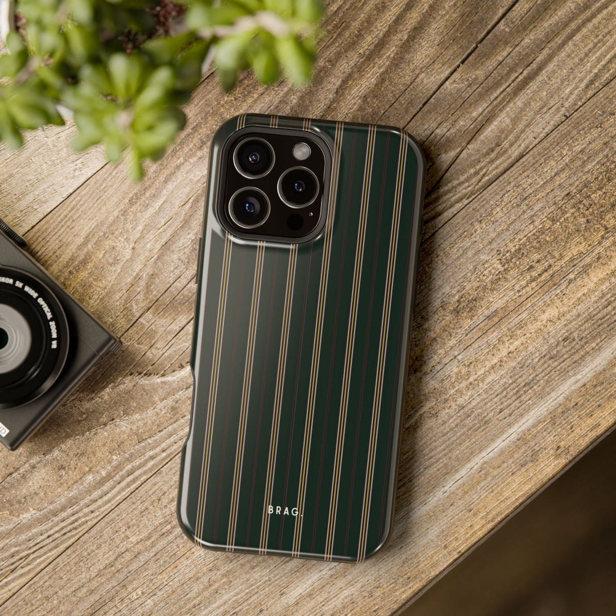 Vintage Pinstripe Magnetic Impact-Resistant Phone Case