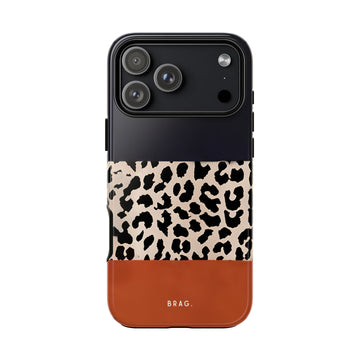 Leopard Block Tough Phone Case – Shockproof Protective iPhone Cover