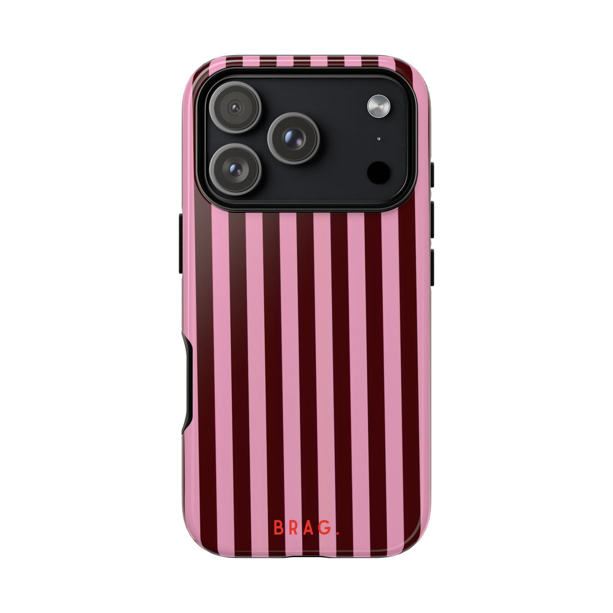 Candy Stripe Tough Phone Case – Shockproof Protective iPhone Cover
