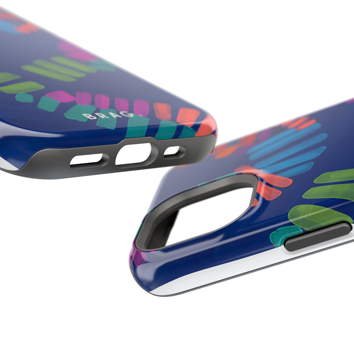Blue Palm Magnetic Impact-Resistant Phone Case