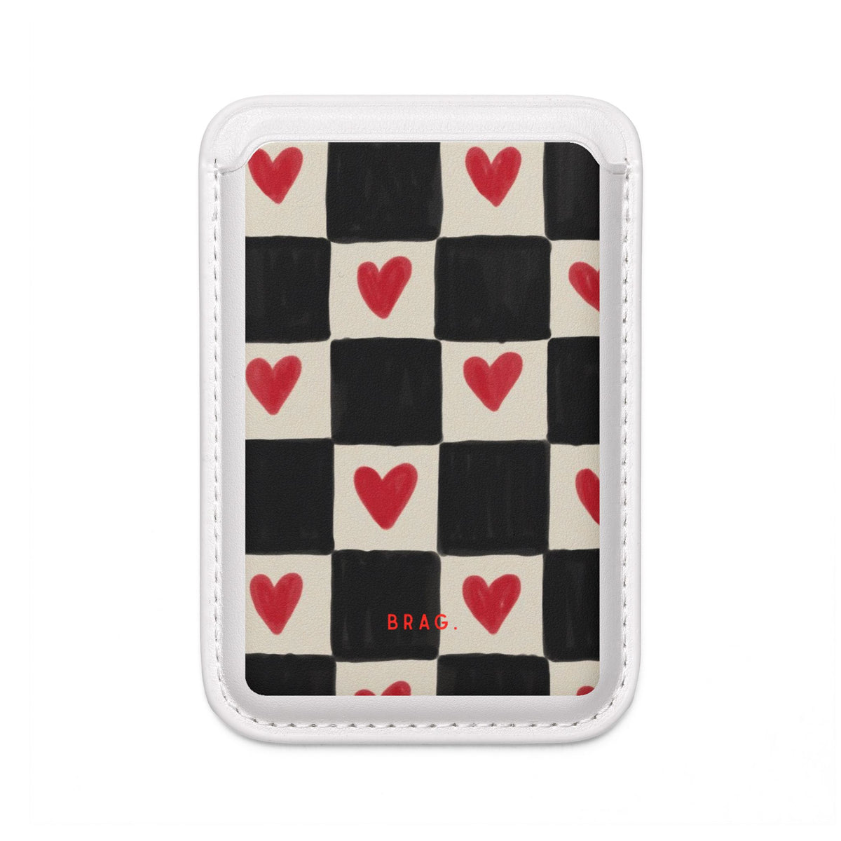 Heart Check MagSafe Vegan Wallet — Slim Phone Card Holder