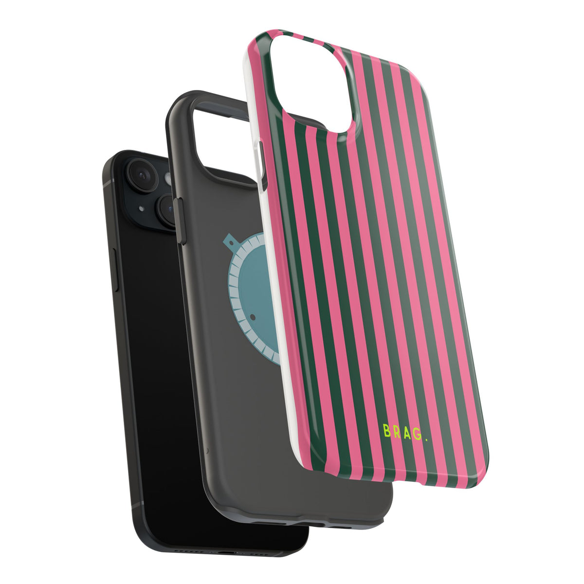 Flamingo Stripe Magnetic Impact-Resistant Phone Case