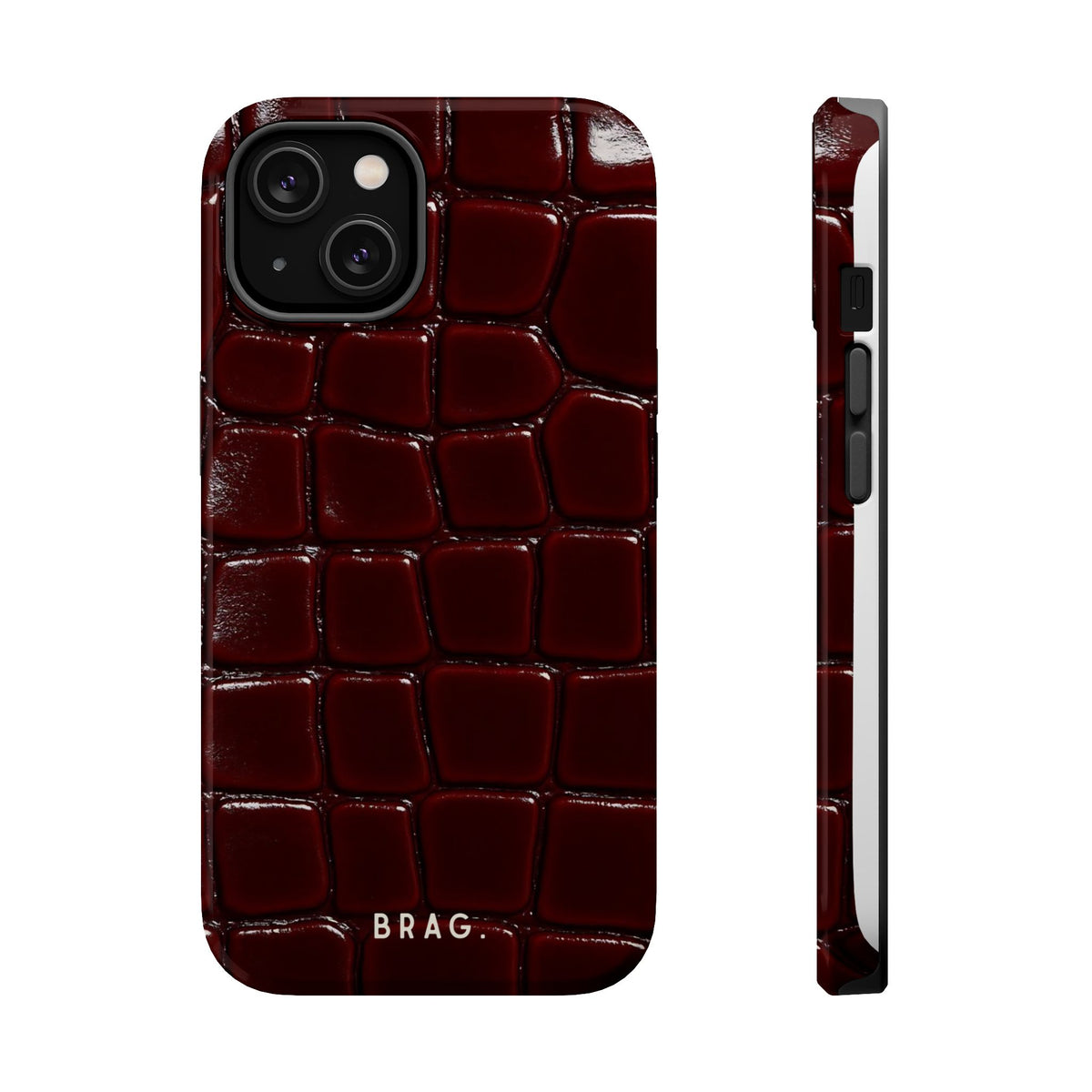 Cherry Leather Magnetic Impact-Resistant Phone Case
