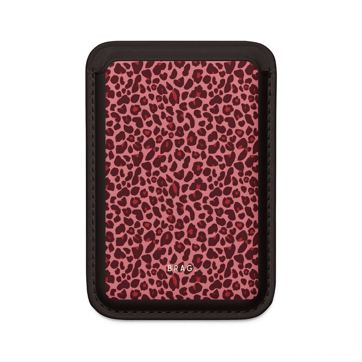 Leopard Love MagSafe Vegan Wallet — Slim Phone Card Holder