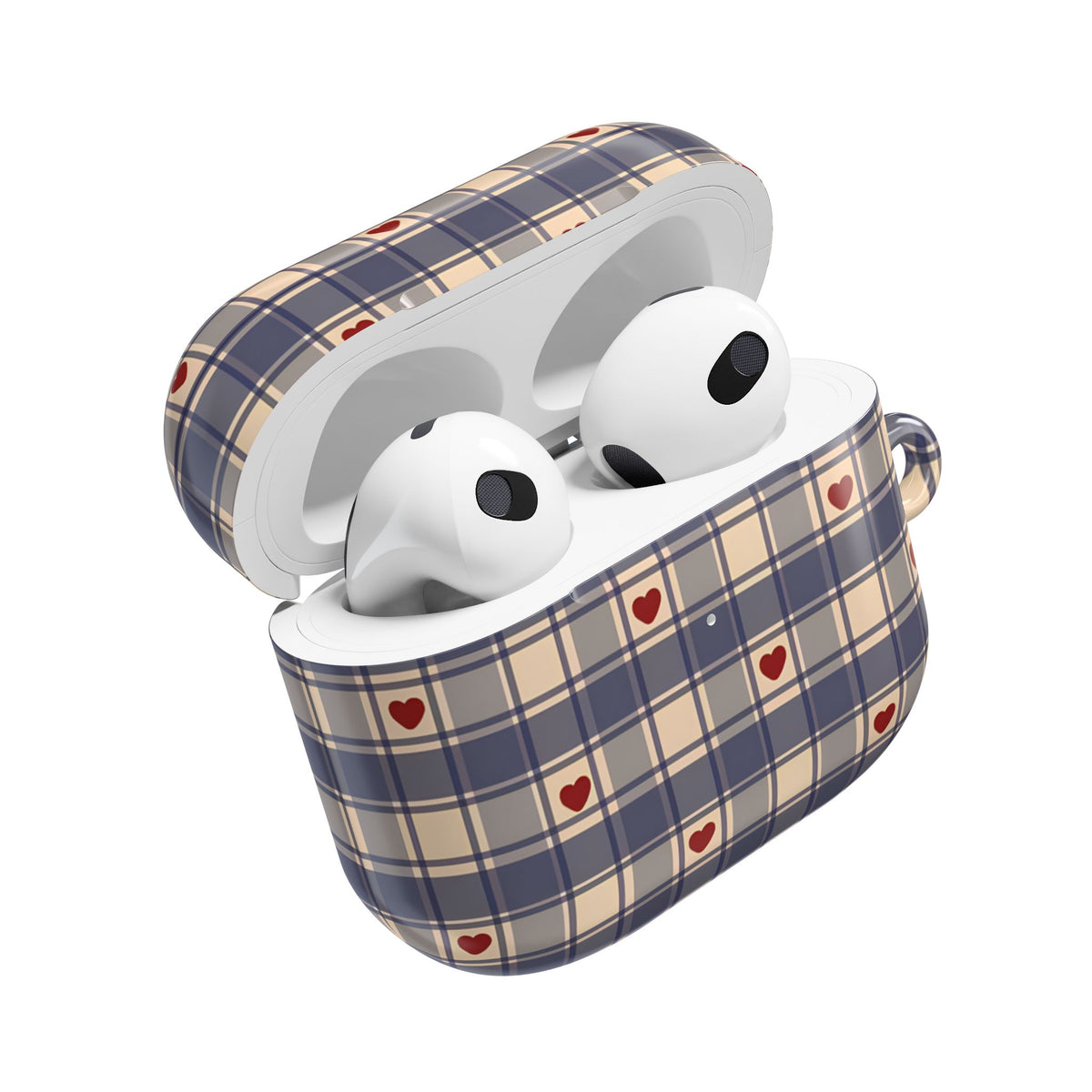 Heart Plaid AirPod Case – Slim Protective Charging Case