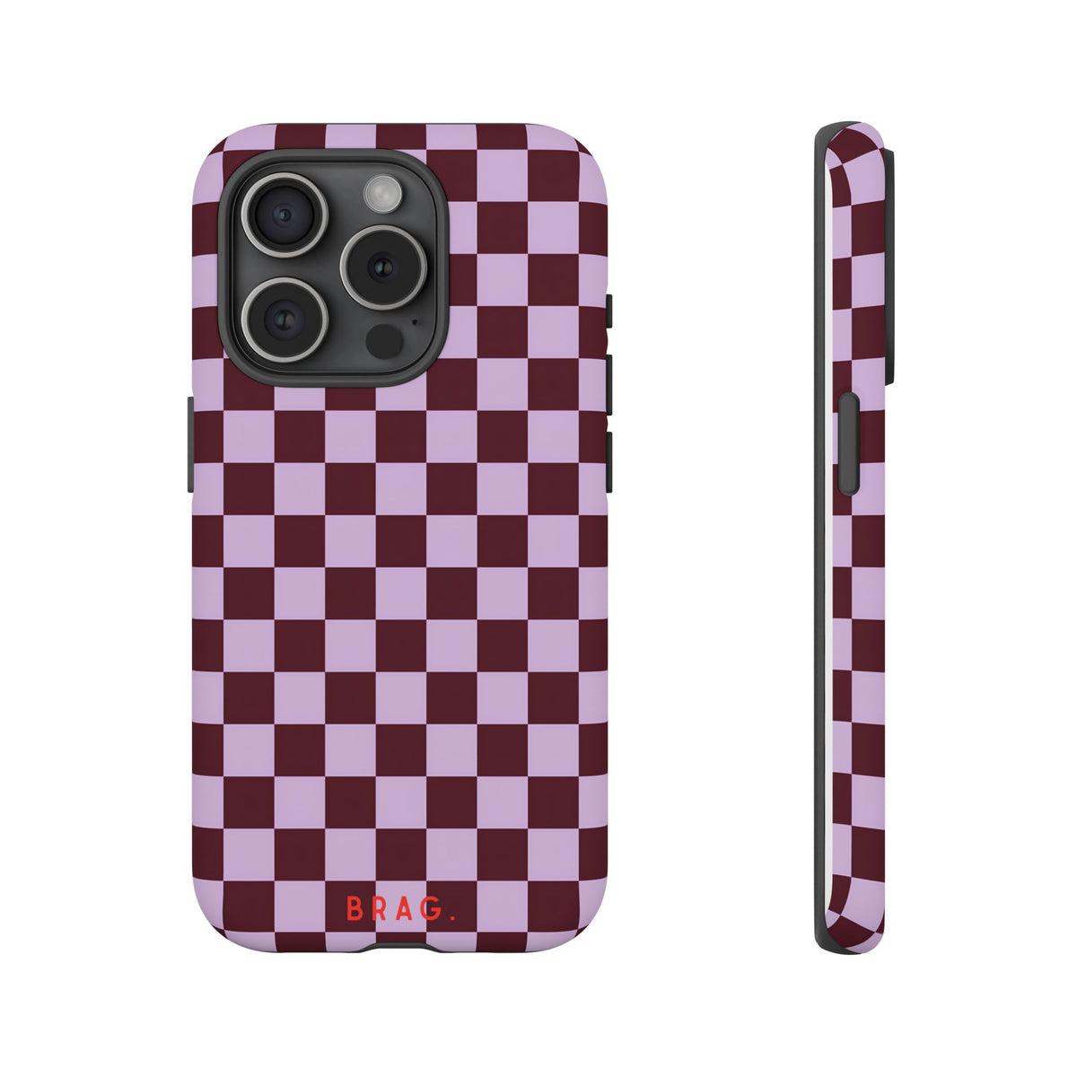 Cherry Check Tough Phone Case – Shockproof Protective iPhone Cover