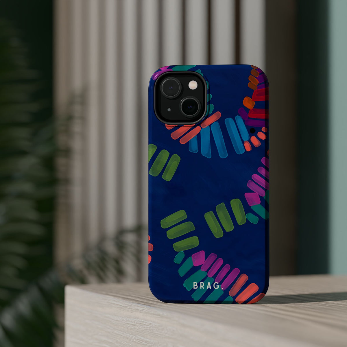 Blue Palm Magnetic Impact-Resistant Phone Case