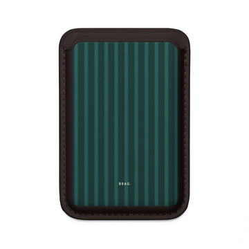 Forest Stripe MagSafe Vegan Wallet — Slim Phone Card Holder