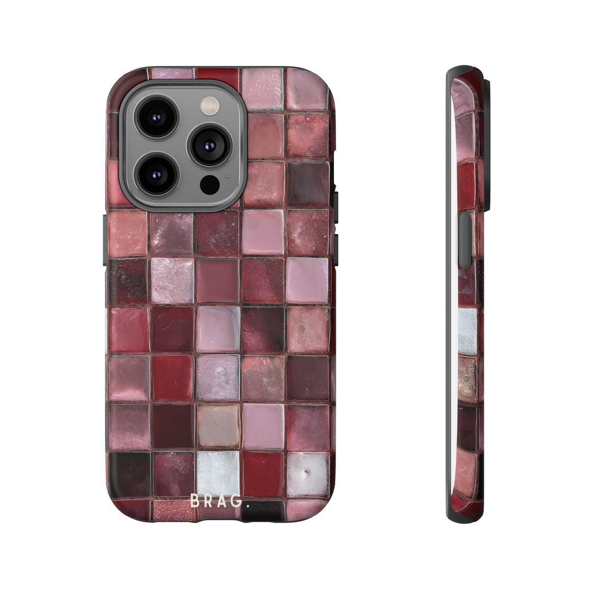 Cherry Tile Tough Phone Case – Shockproof Protective iPhone Cover