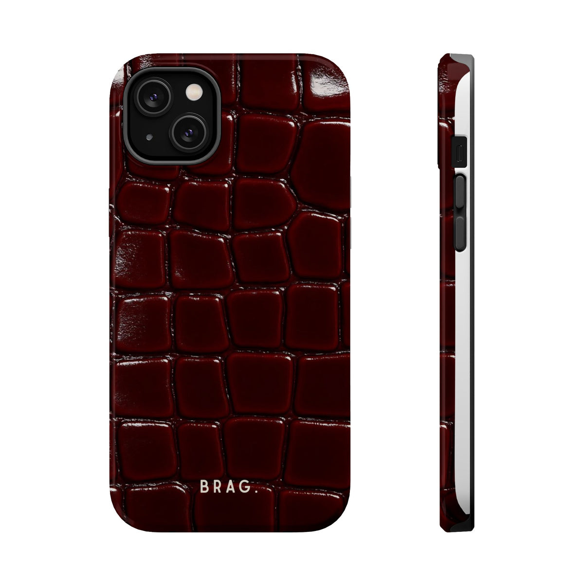 Cherry Leather Magnetic Impact-Resistant Phone Case