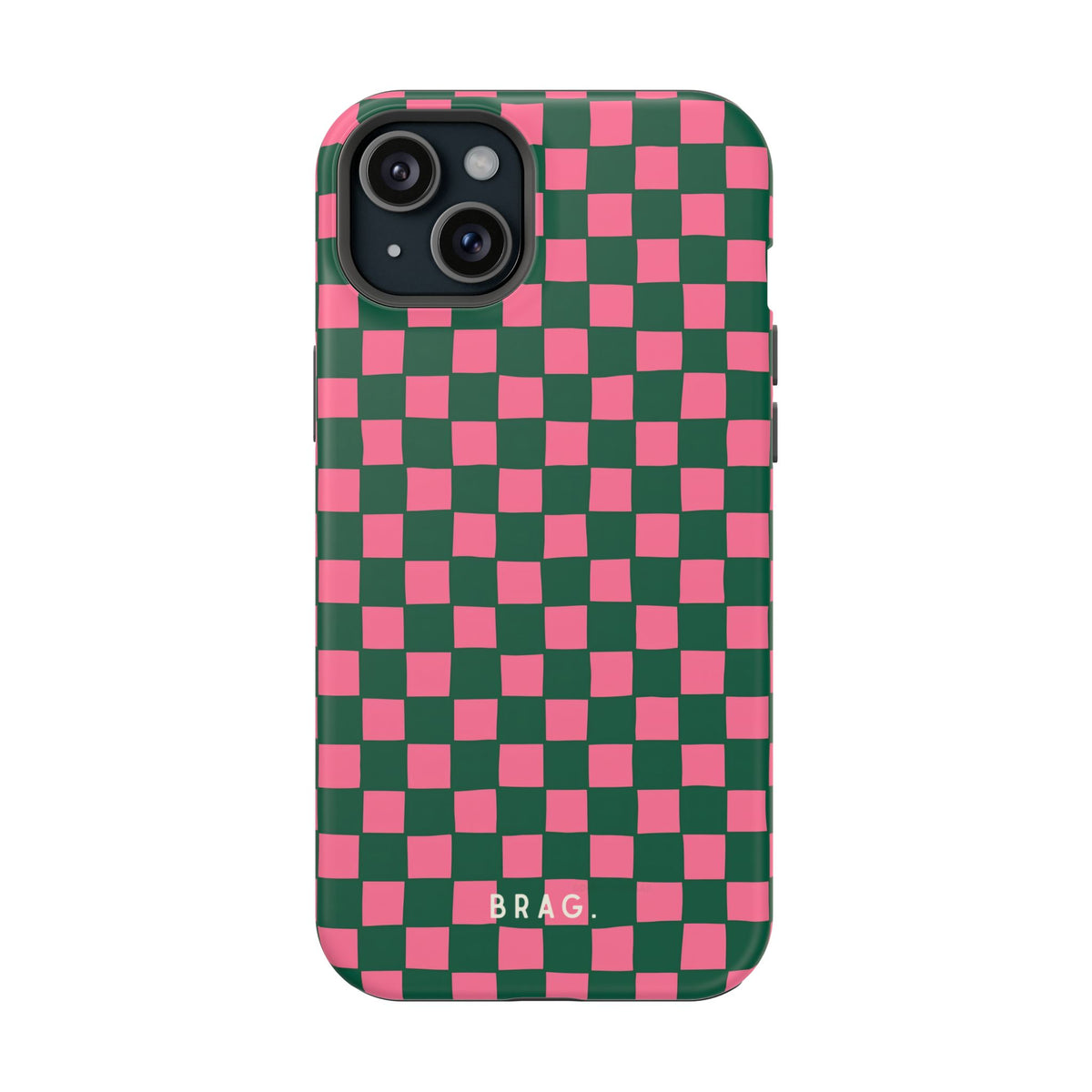 Rasberry Checks Magnetic Impact-Resistant Phone Case