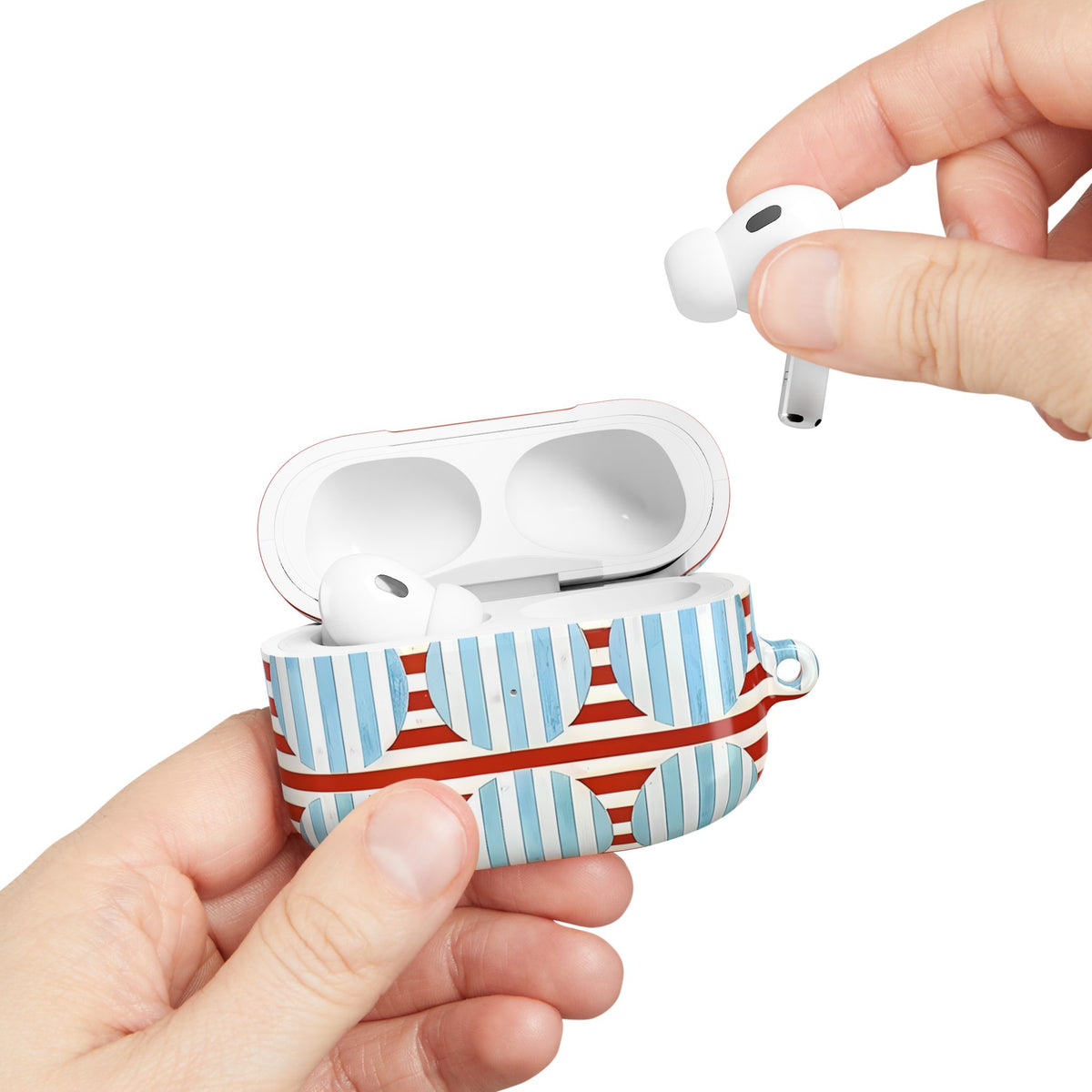 Riviera Stripe AirPod Case – Slim Protective Charging Case