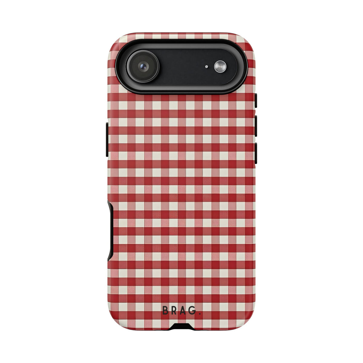 Red Gingham Tough Phone Case – Shockproof Protective iPhone Cover