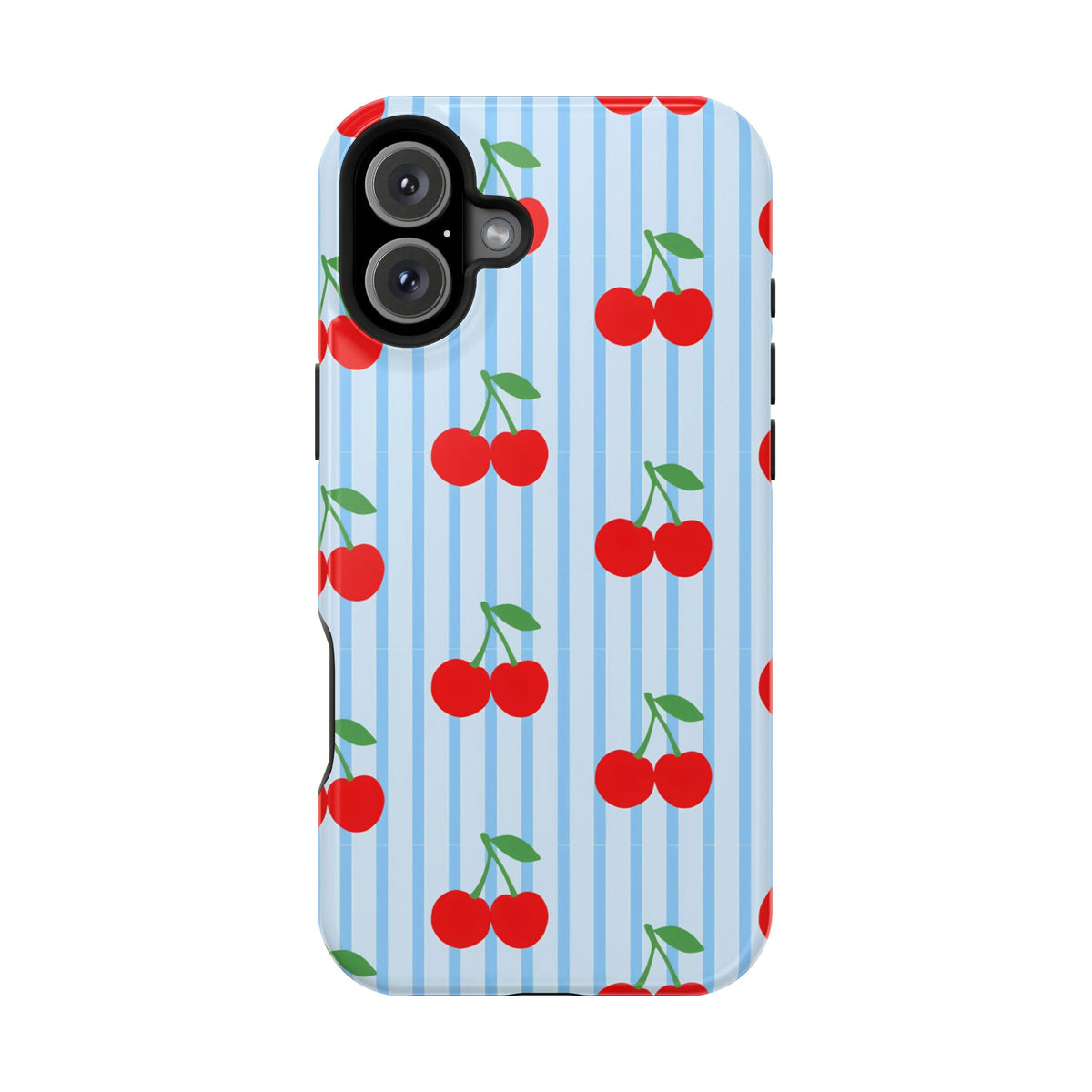 Sunday Market Magnetic Impact Phone Case — Blue Stripe Retro Design