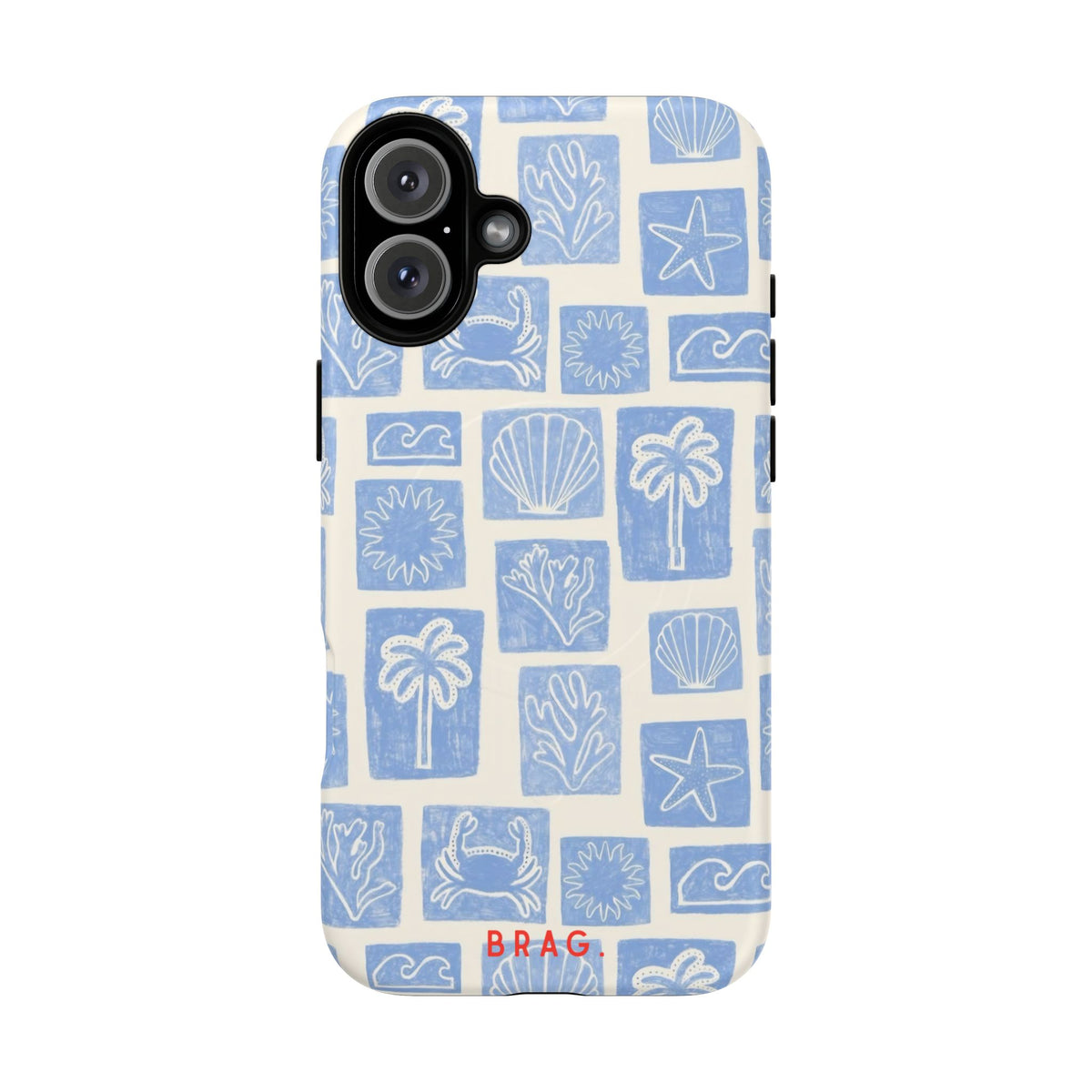 Azure Tiles MagSafe Tough Phone Case — Magnetic Protective Cover