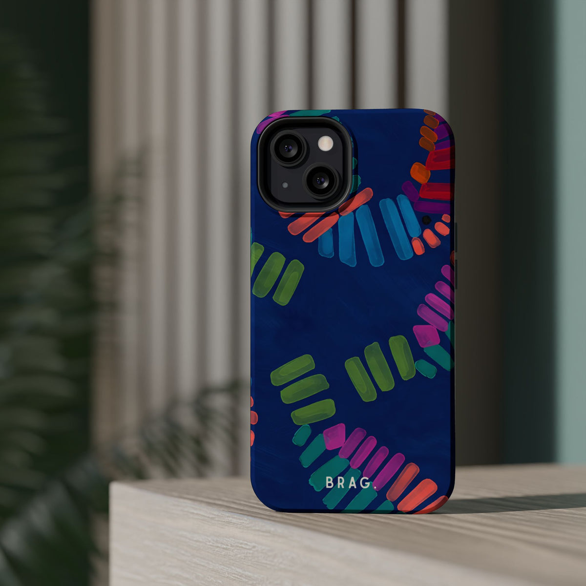 Blue Palm Magnetic Impact-Resistant Phone Case