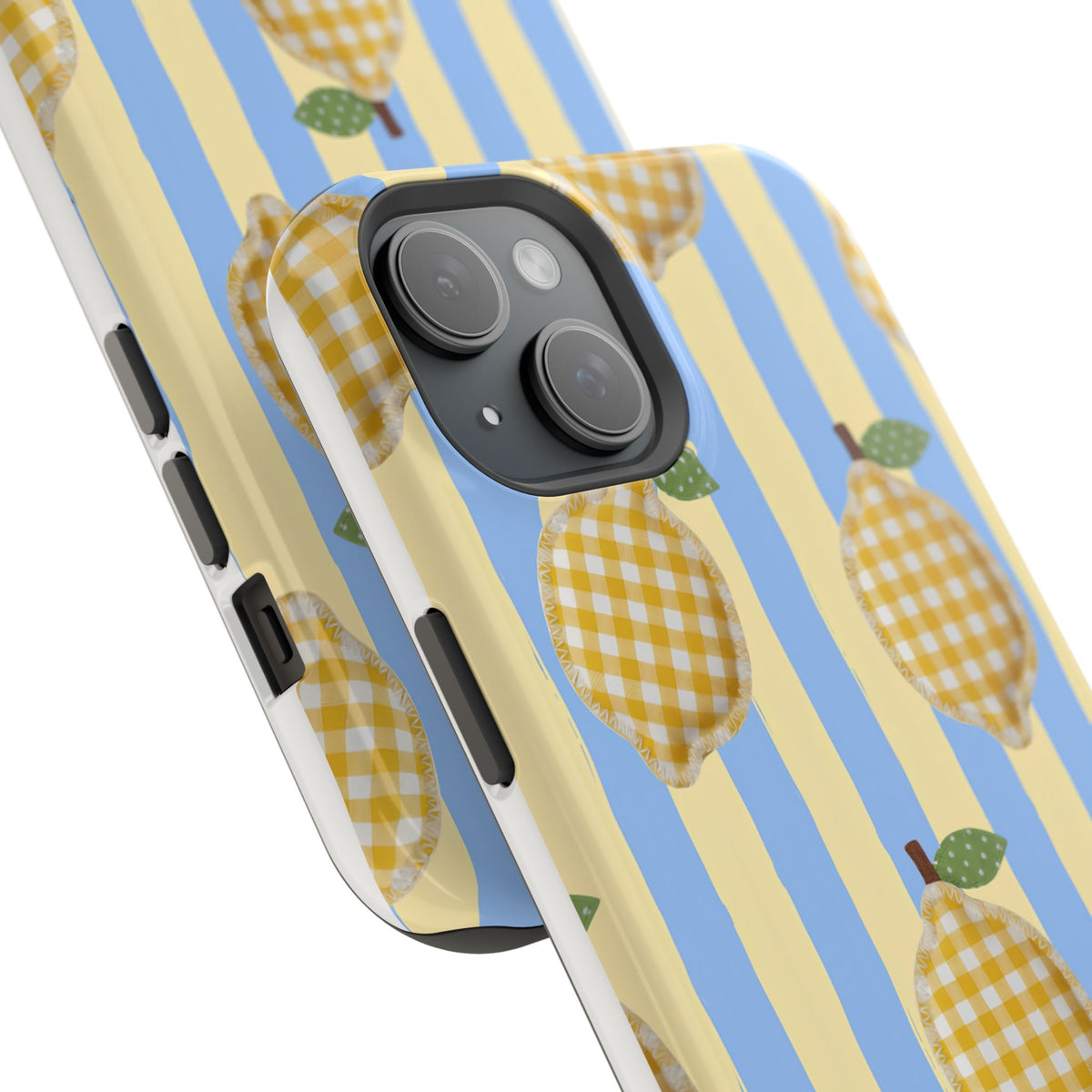 Lemon checks Magnetic Impact-Resistant Phone Case