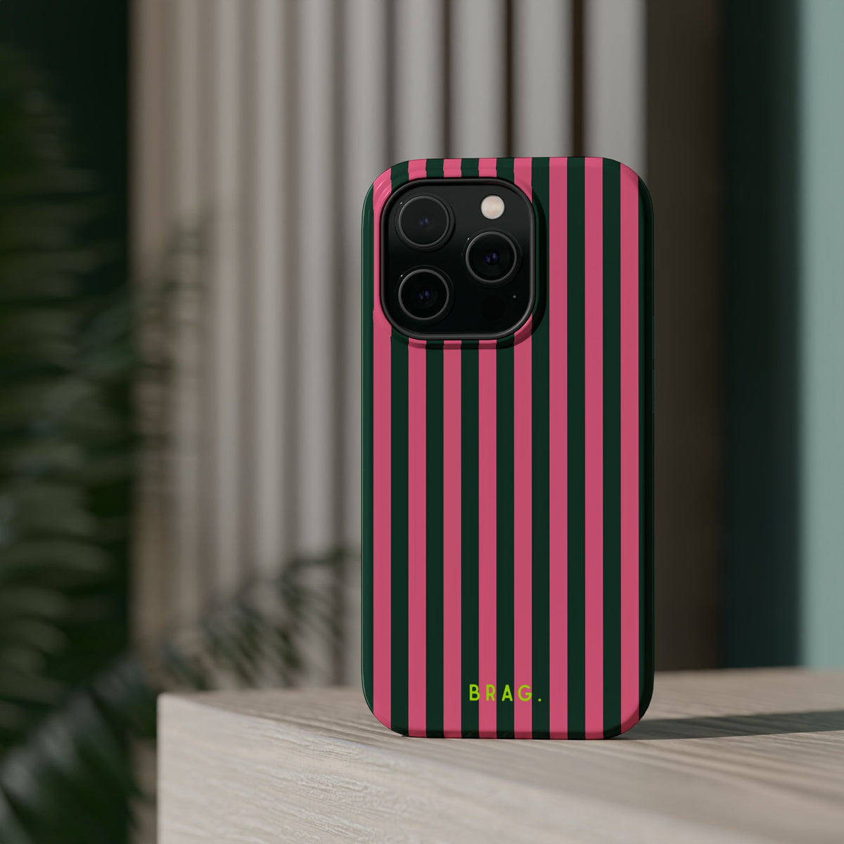 Flamingo Stripe Magnetic Impact-Resistant Phone Case
