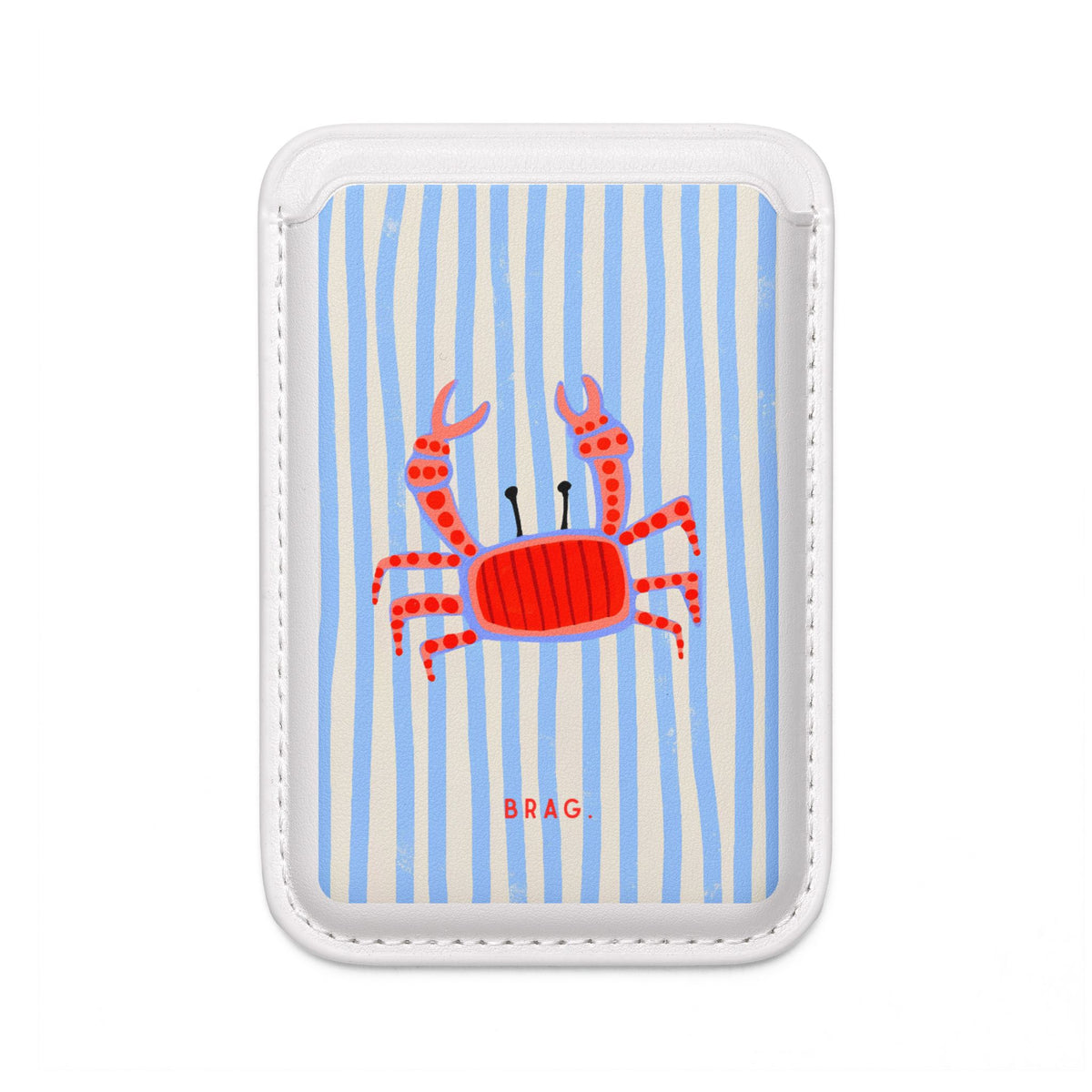 Azure Crab MagSafe Vegan Wallet — Slim Phone Card Holder