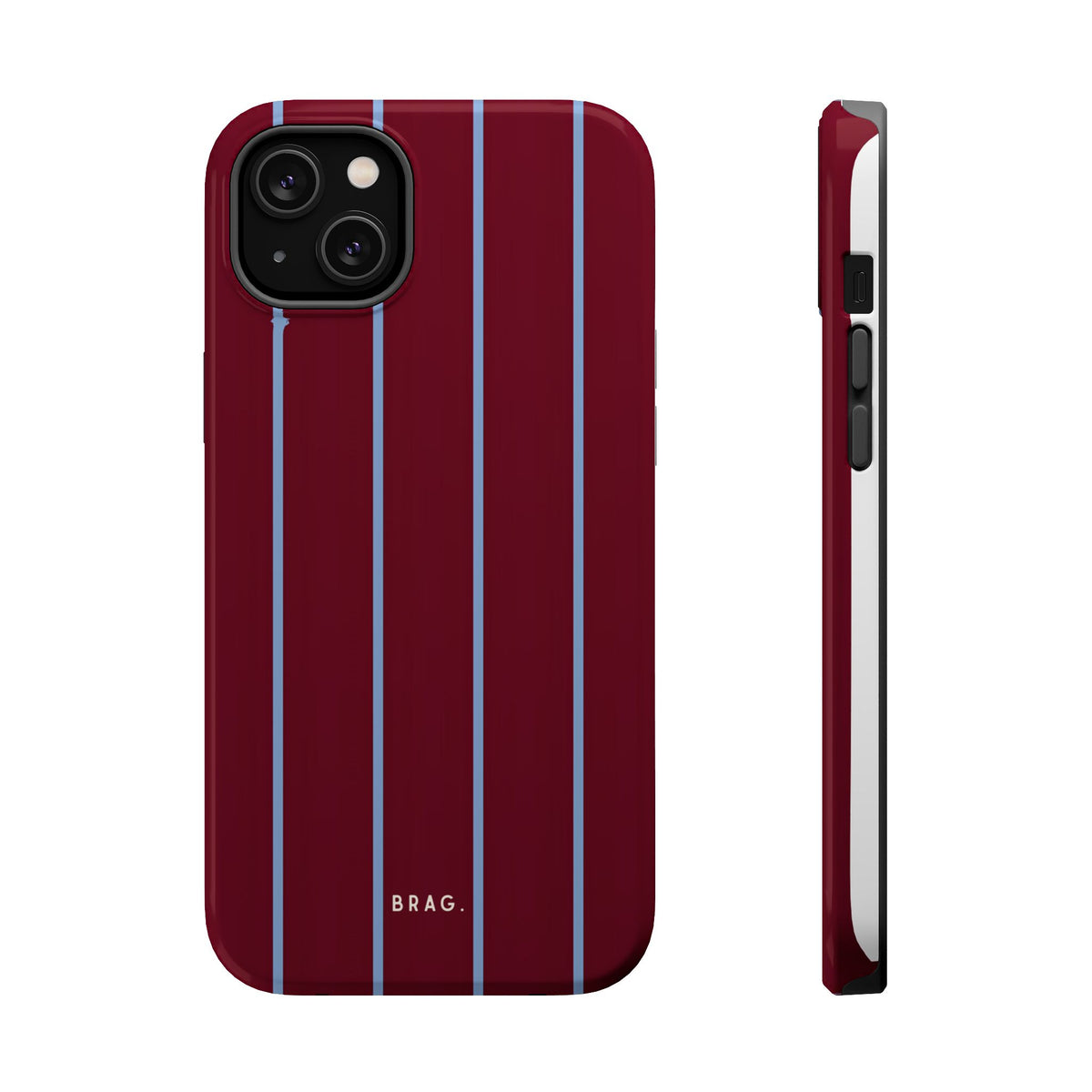 Bordeaux Stripe Magnetic Impact-Resistant Phone Case