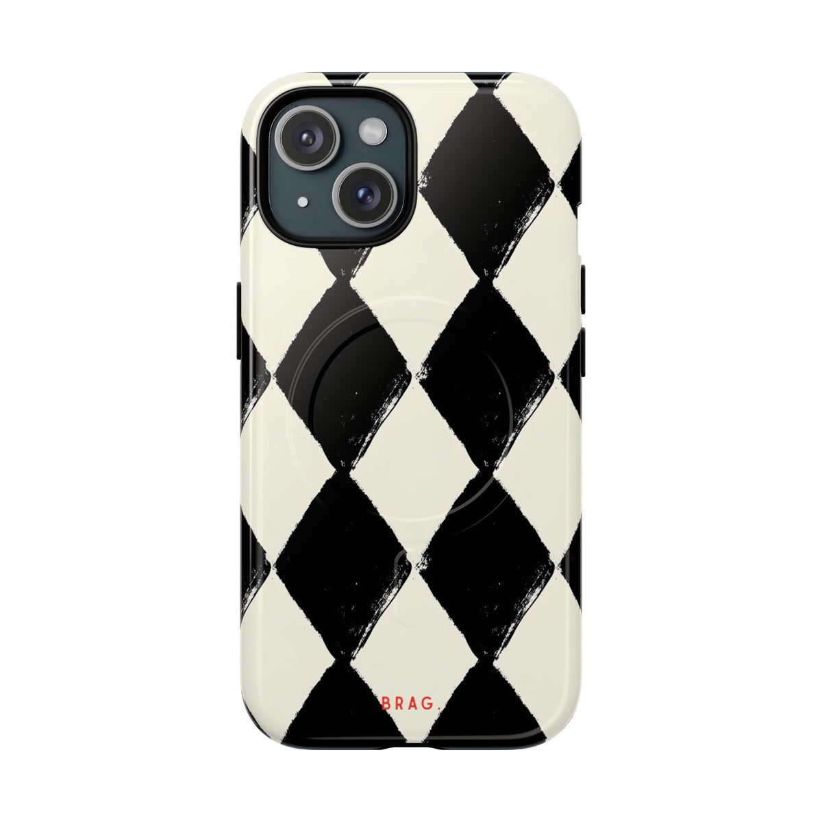 Ivory Harlequin MagSafe Tough Phone Case — Magnetic Protective Cover