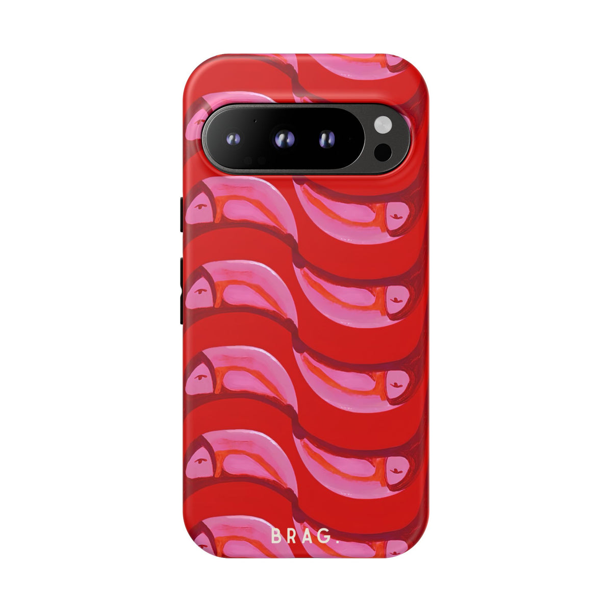 Pink Current Tough Phone Case – Shockproof Protective iPhone Cover