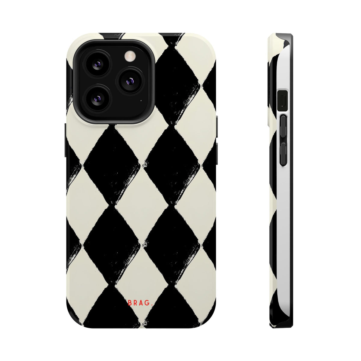 Ivory Harlequin Magnetic Impact-Resistant Phone Case