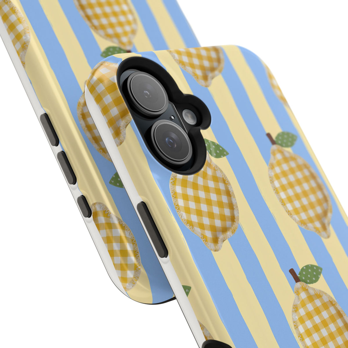 Lemon checks Magnetic Impact-Resistant Phone Case