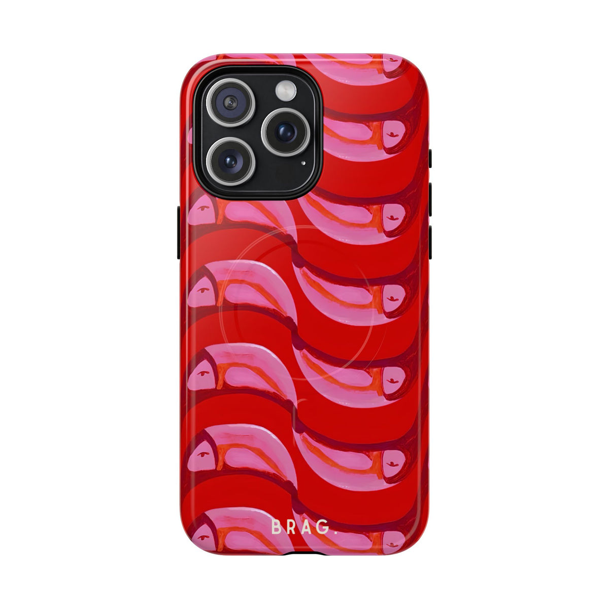 Pink Current MagSafe Tough Phone Case — Magnetic Protective Cover