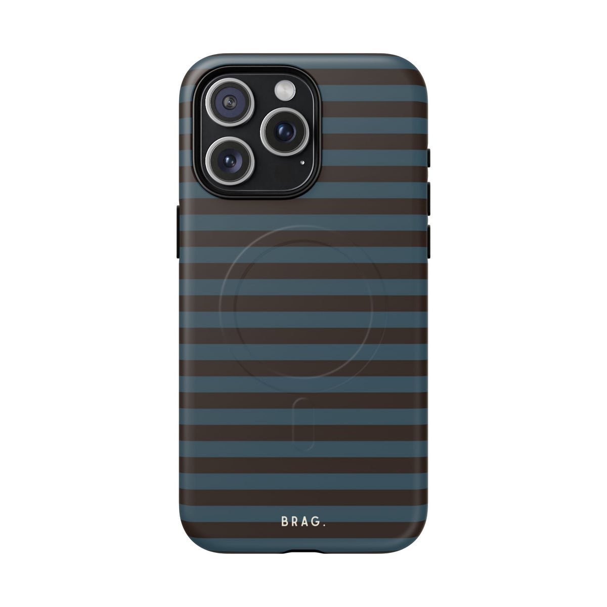 Seaside Stripe MagSafe Tough Phone Case — Magnetic Protective Cover