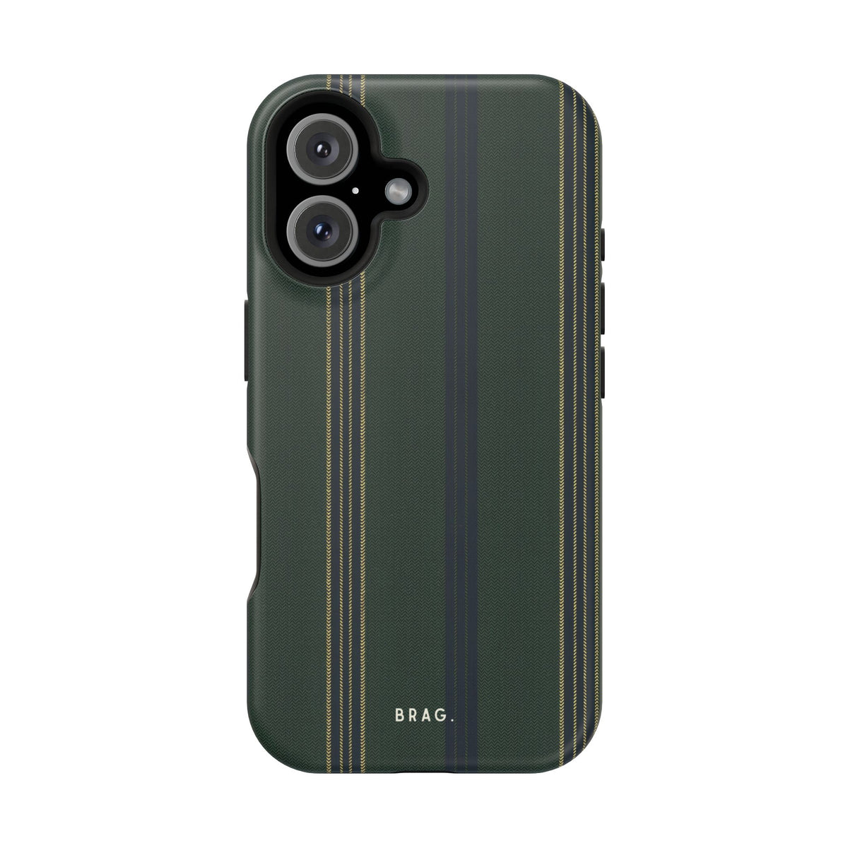 Olive Pinstripe Magnetic Impact-Resistant Phone Case