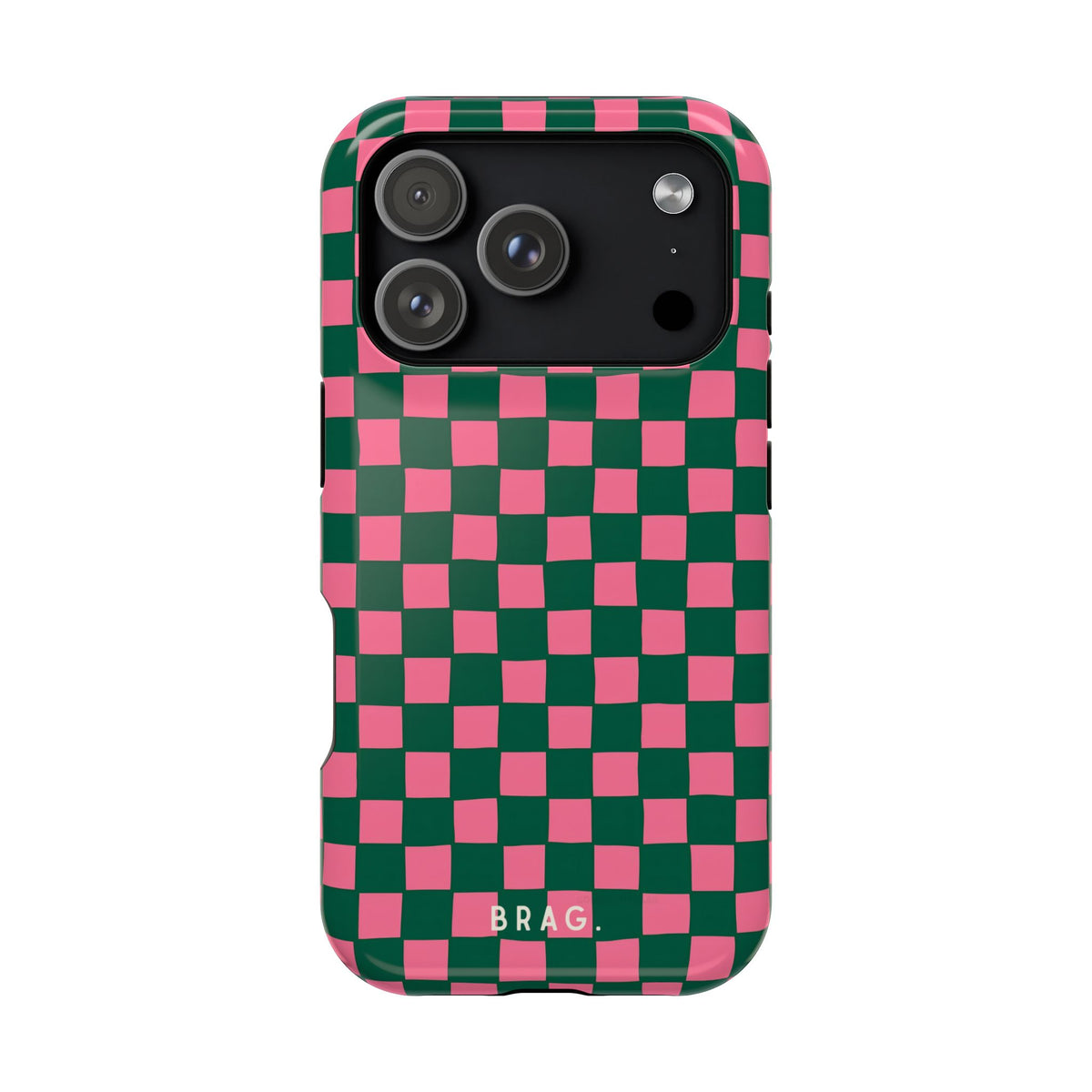 Rasberry Checks Magnetic Impact-Resistant Phone Case