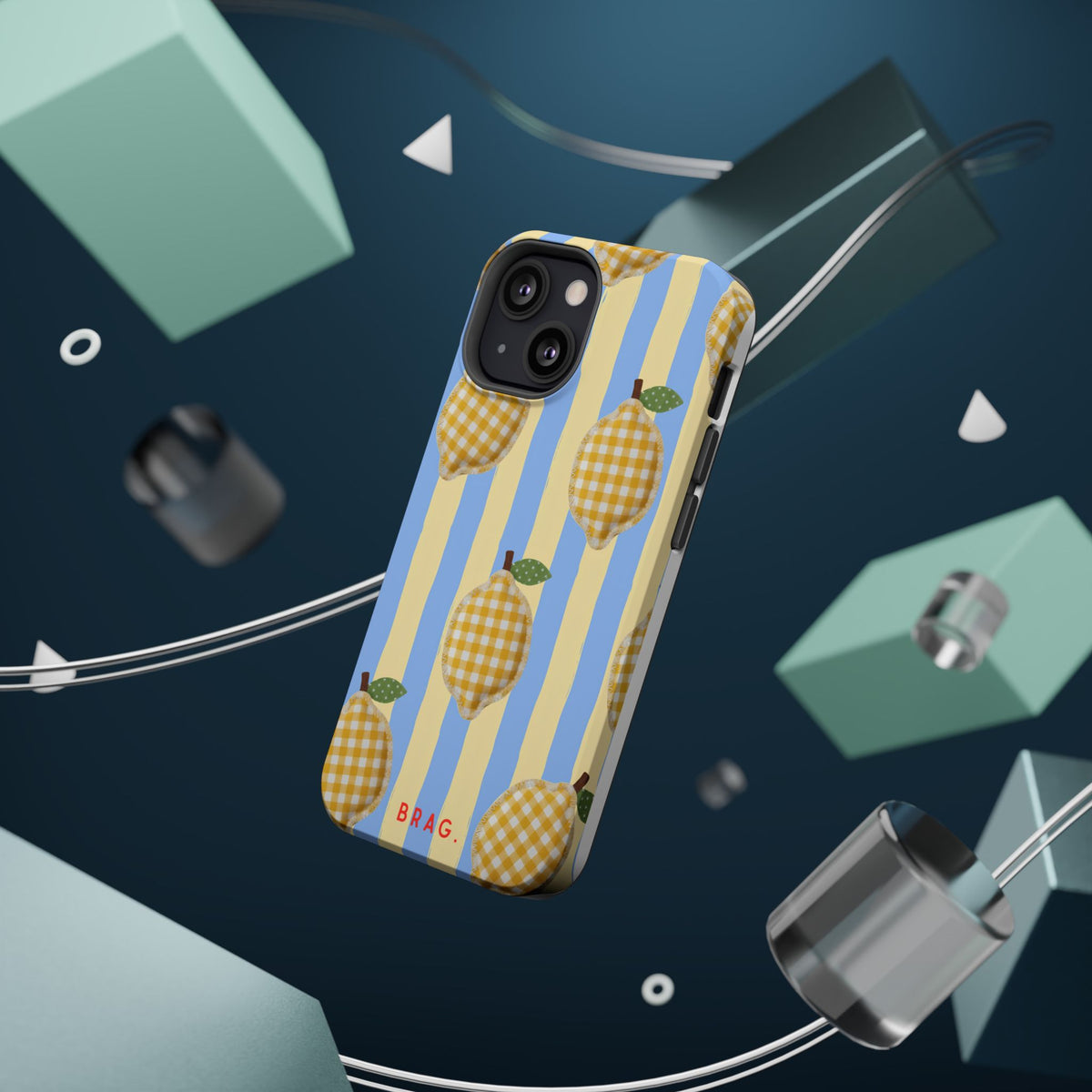 Lemon checks Magnetic Impact-Resistant Phone Case