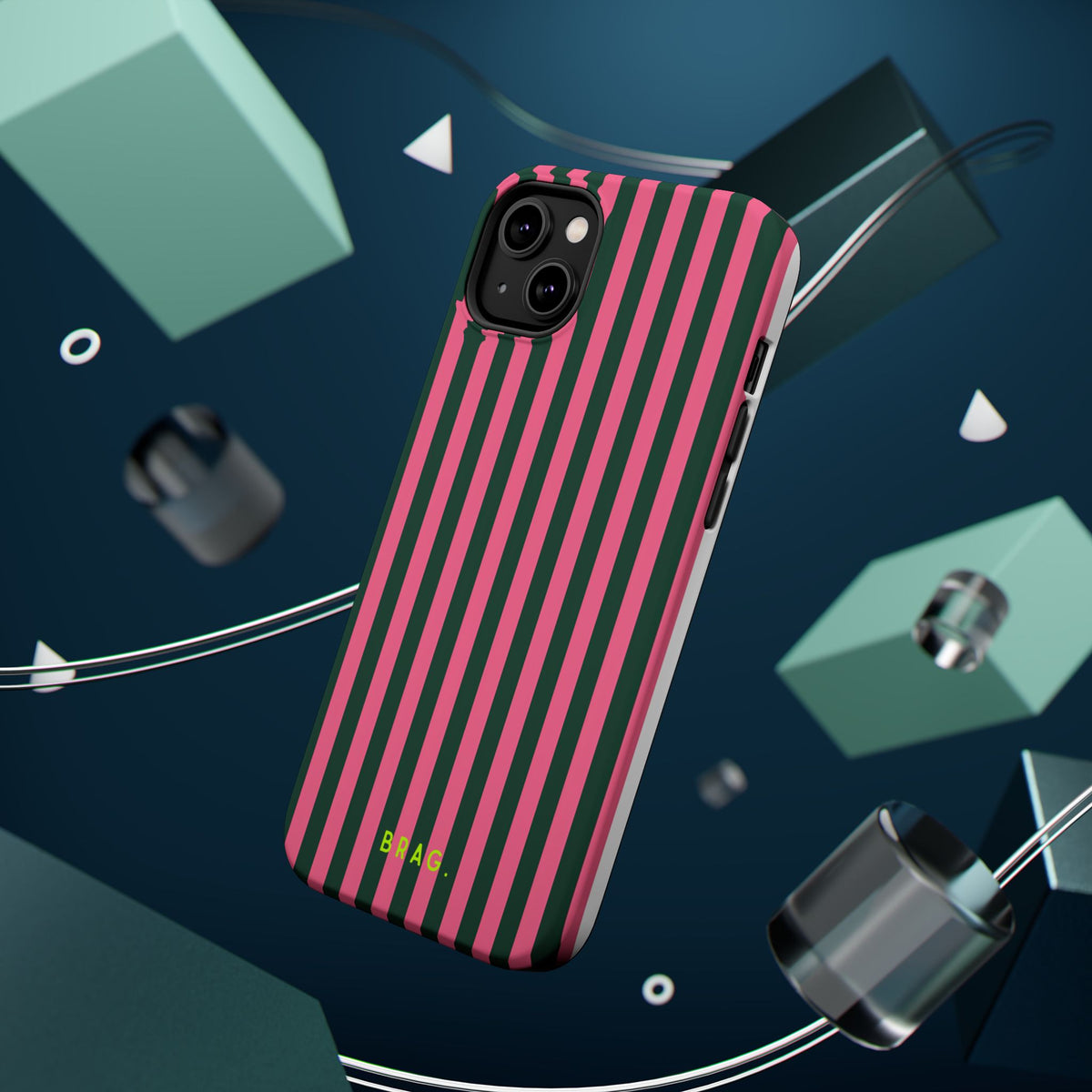 Flamingo Stripe Magnetic Impact-Resistant Phone Case