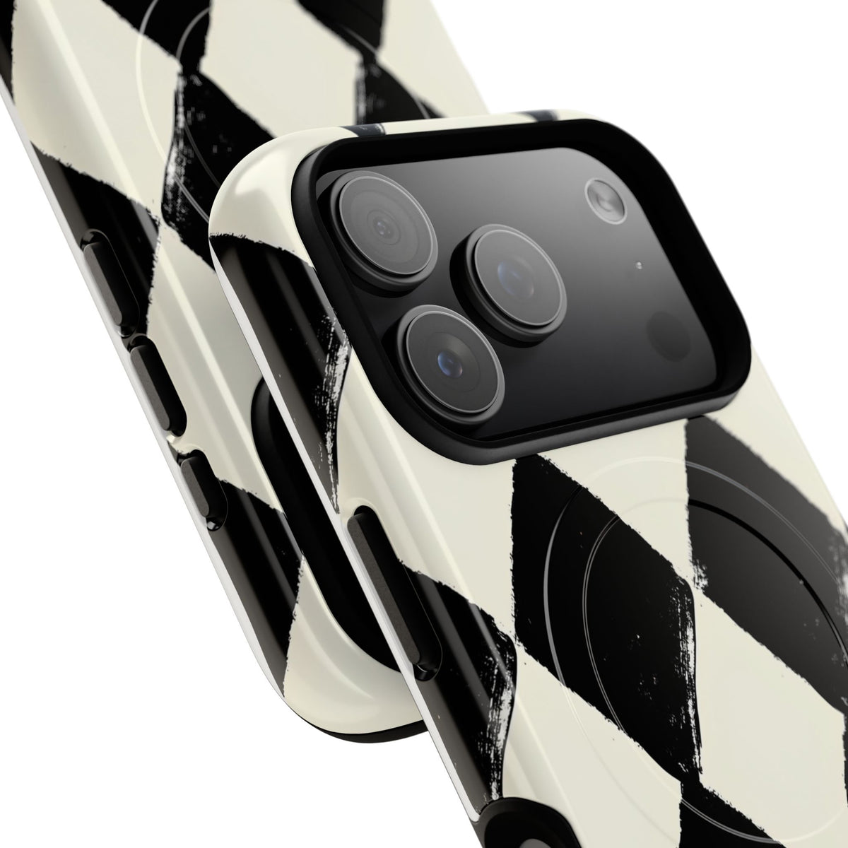 Ivory Harlequin MagSafe Tough Phone Case — Magnetic Protective Cover