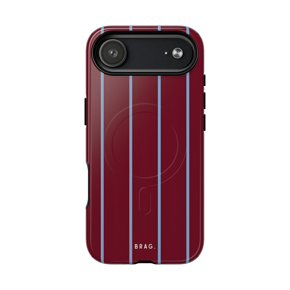 Bordeaux Stripe MagSafe Tough Phone Case — Magnetic Protective Cover