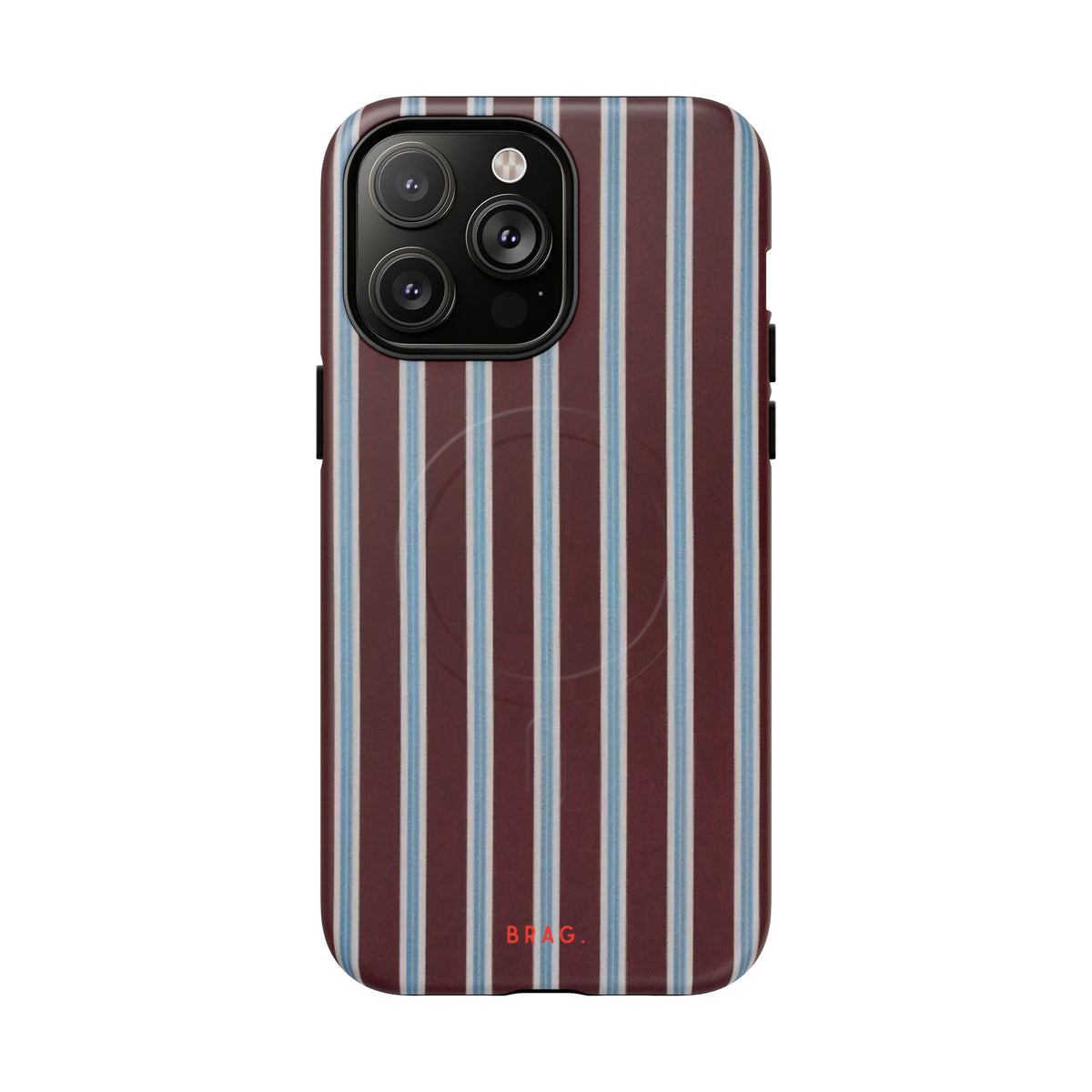 Maroon Lines MagSafe Tough Phone Case — Magnetic Protective Cover