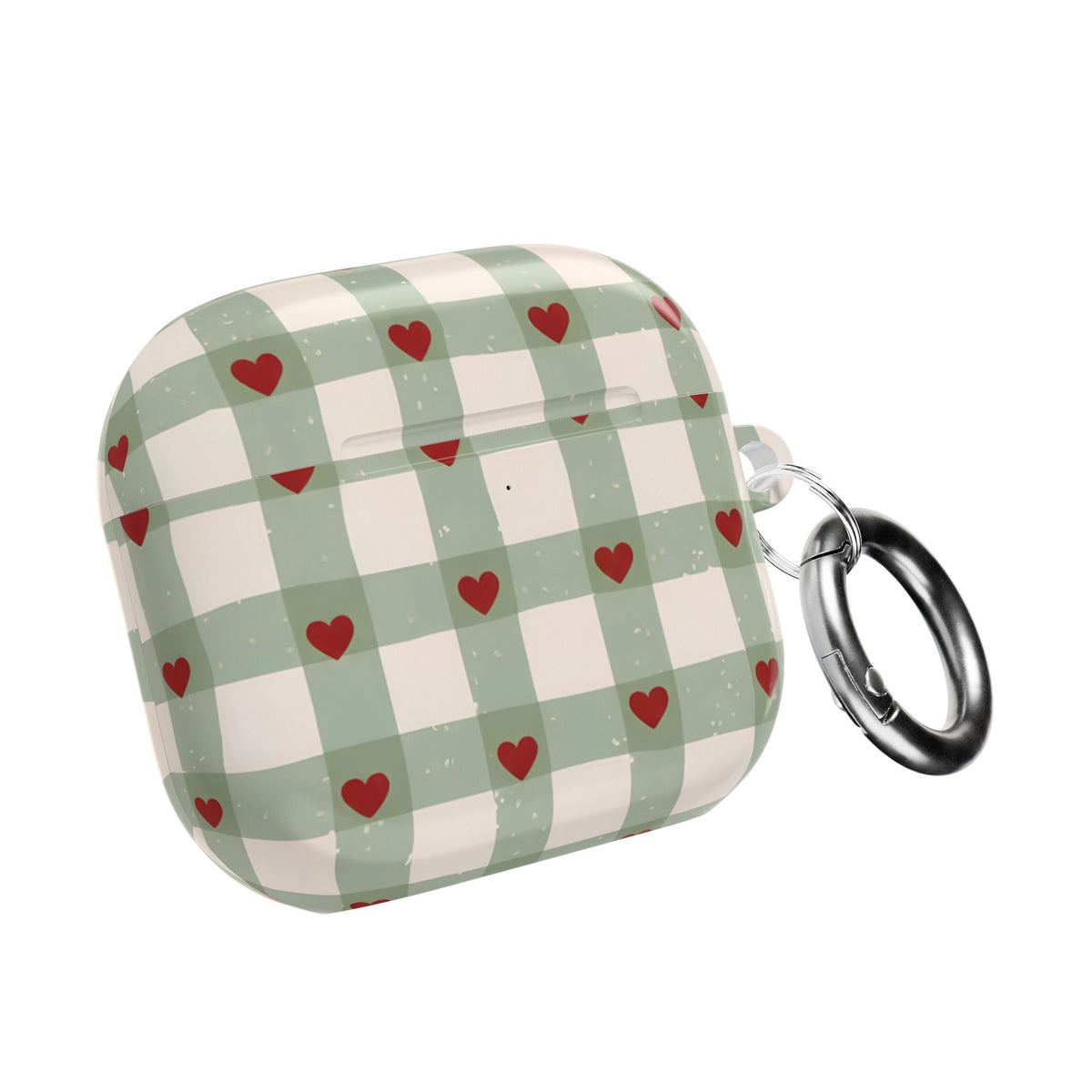 Mint Hearts AirPod Case – Slim Protective Charging Case
