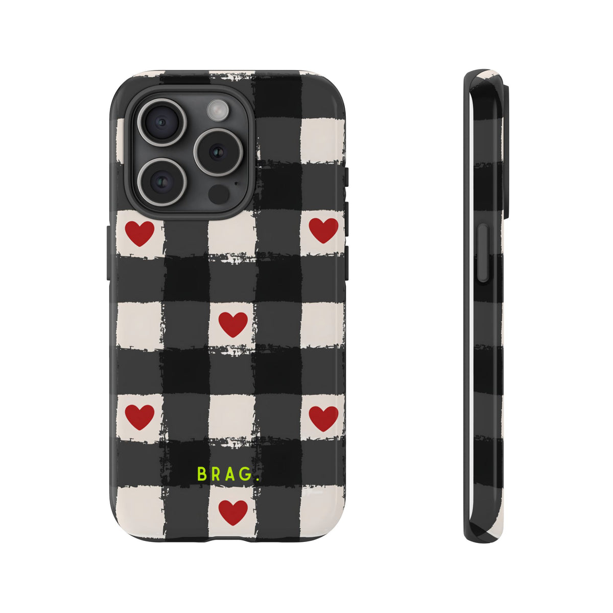 Lucky Heart Tough Phone Case – Shockproof Protective iPhone Cover