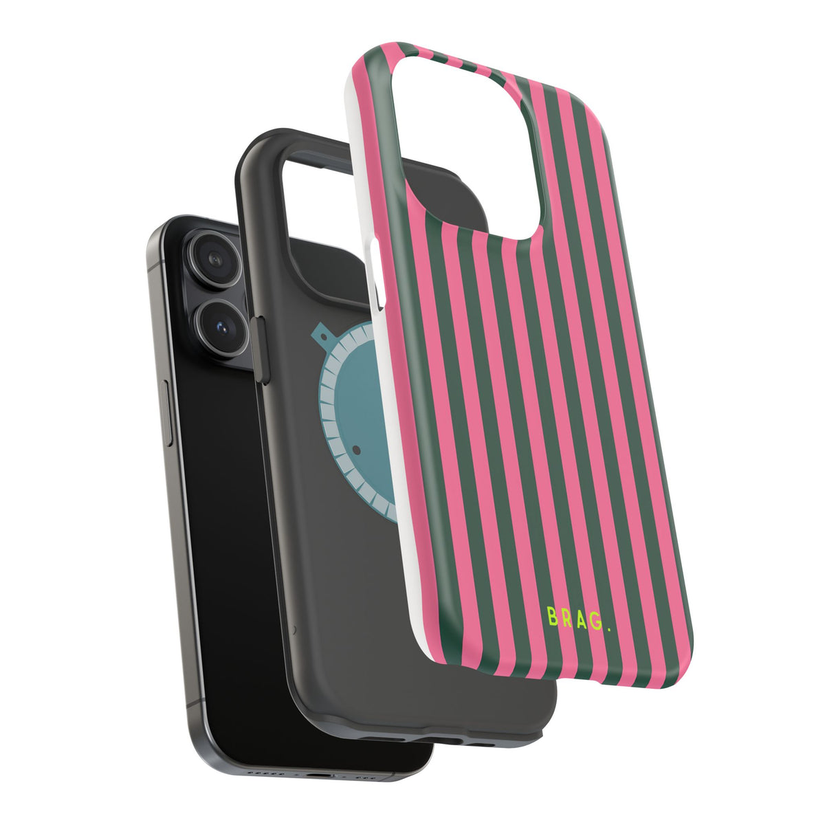 Flamingo Stripe Magnetic Impact-Resistant Phone Case