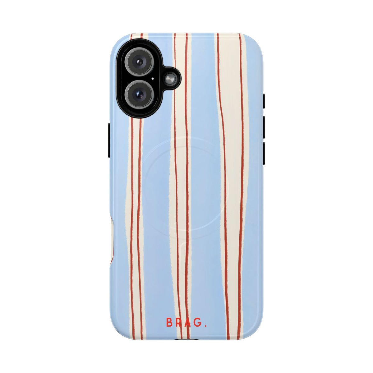 Blue Linen MagSafe Tough Phone Case — Magnetic Protective Cover