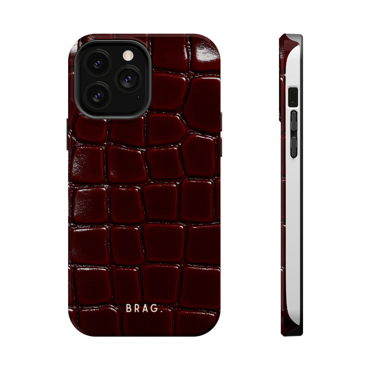 Cherry Leather Magnetic Impact-Resistant Phone Case