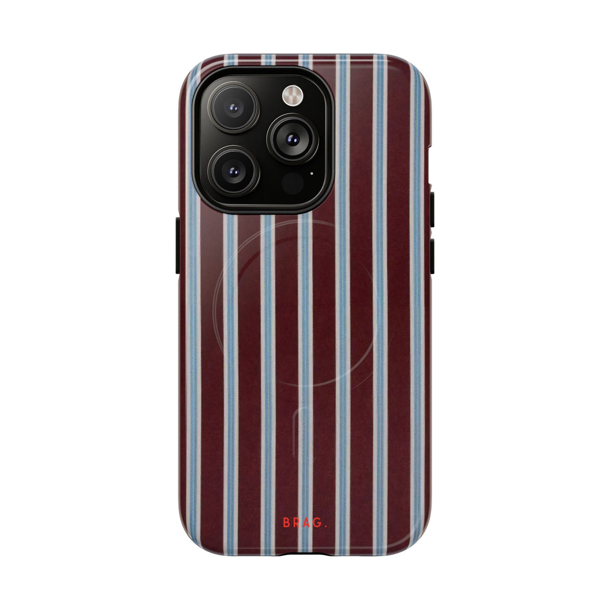 Maroon Lines MagSafe Tough Phone Case — Magnetic Protective Cover