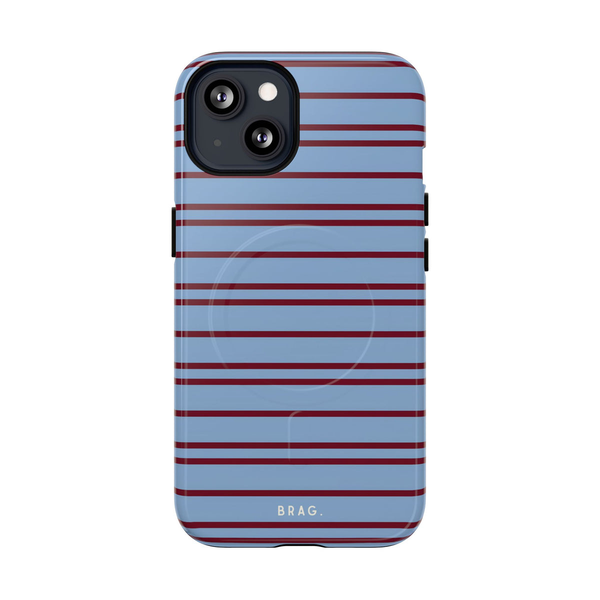 Nautical Stripe MagSafe Tough Phone Case — Magnetic Protective Cover