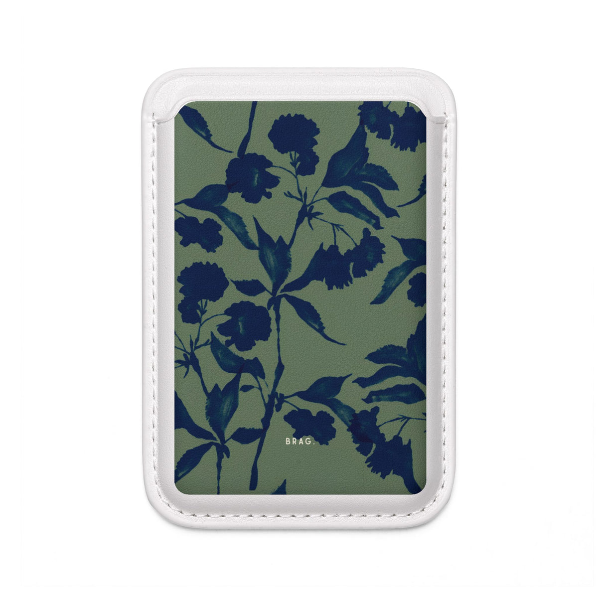 Sage Bloom MagSafe Vegan Wallet — Slim Phone Card Holder