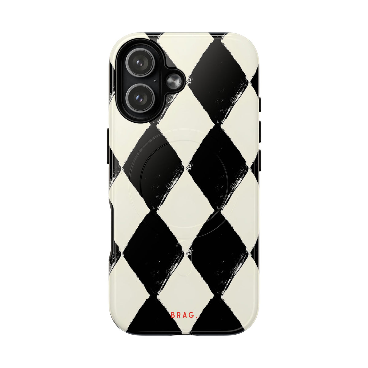 Ivory Harlequin MagSafe Tough Phone Case — Magnetic Protective Cover